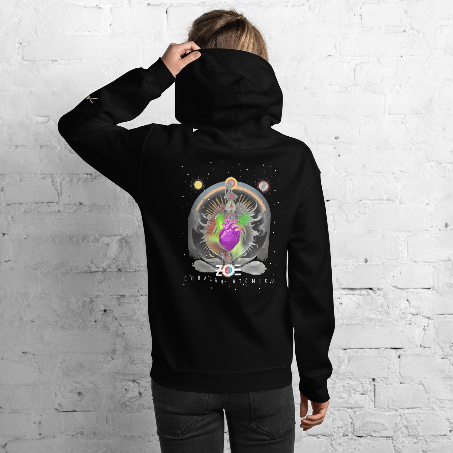 Hoodie Harmony Style: Corazón Atómico - Zoé