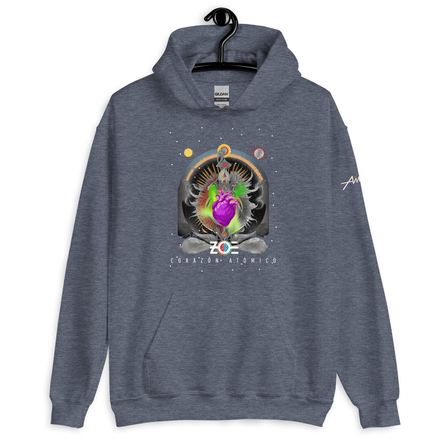 Hoodie Core Vibes: Corazón atómico - Zoé