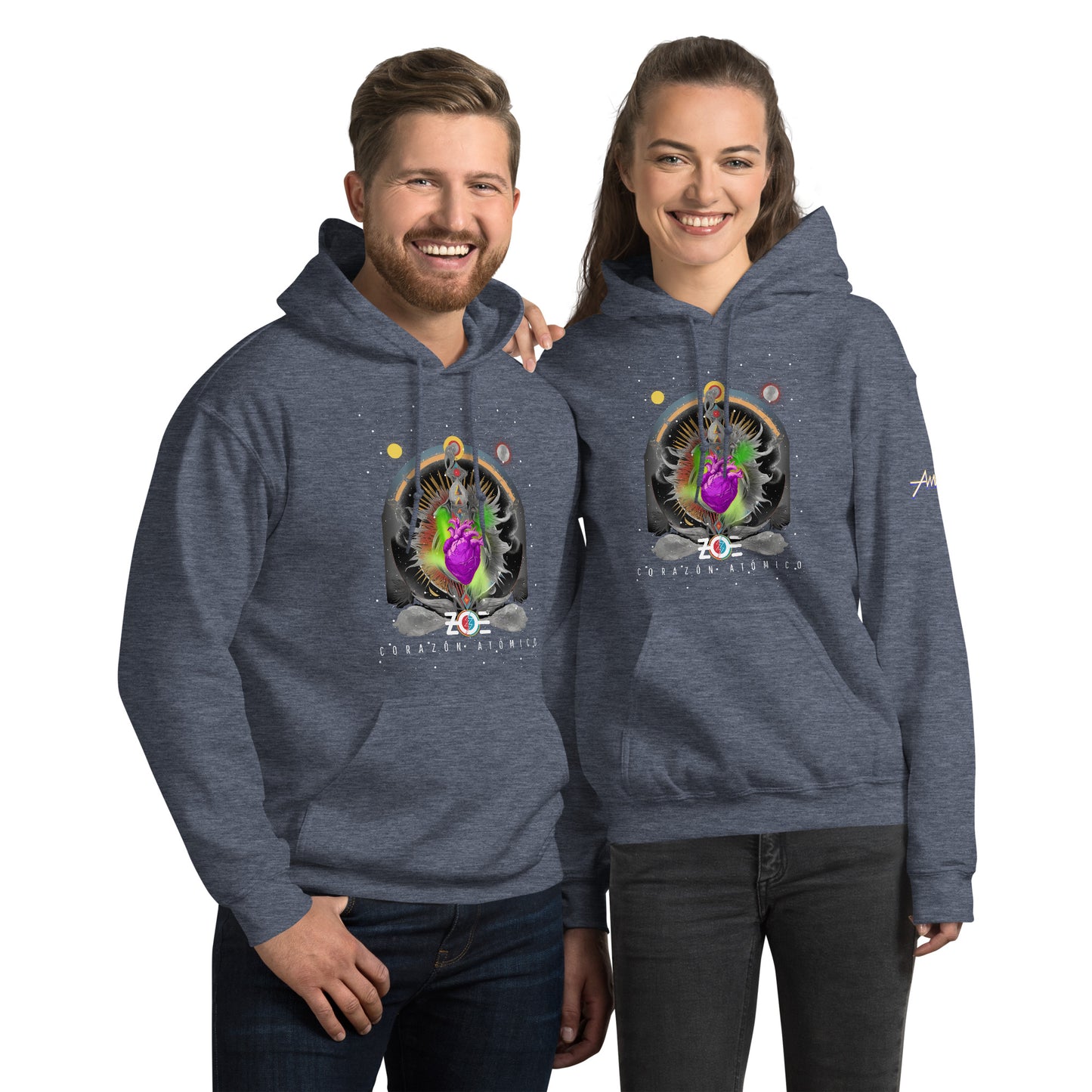 Hoodie Core Vibes: Corazón atómico - Zoé