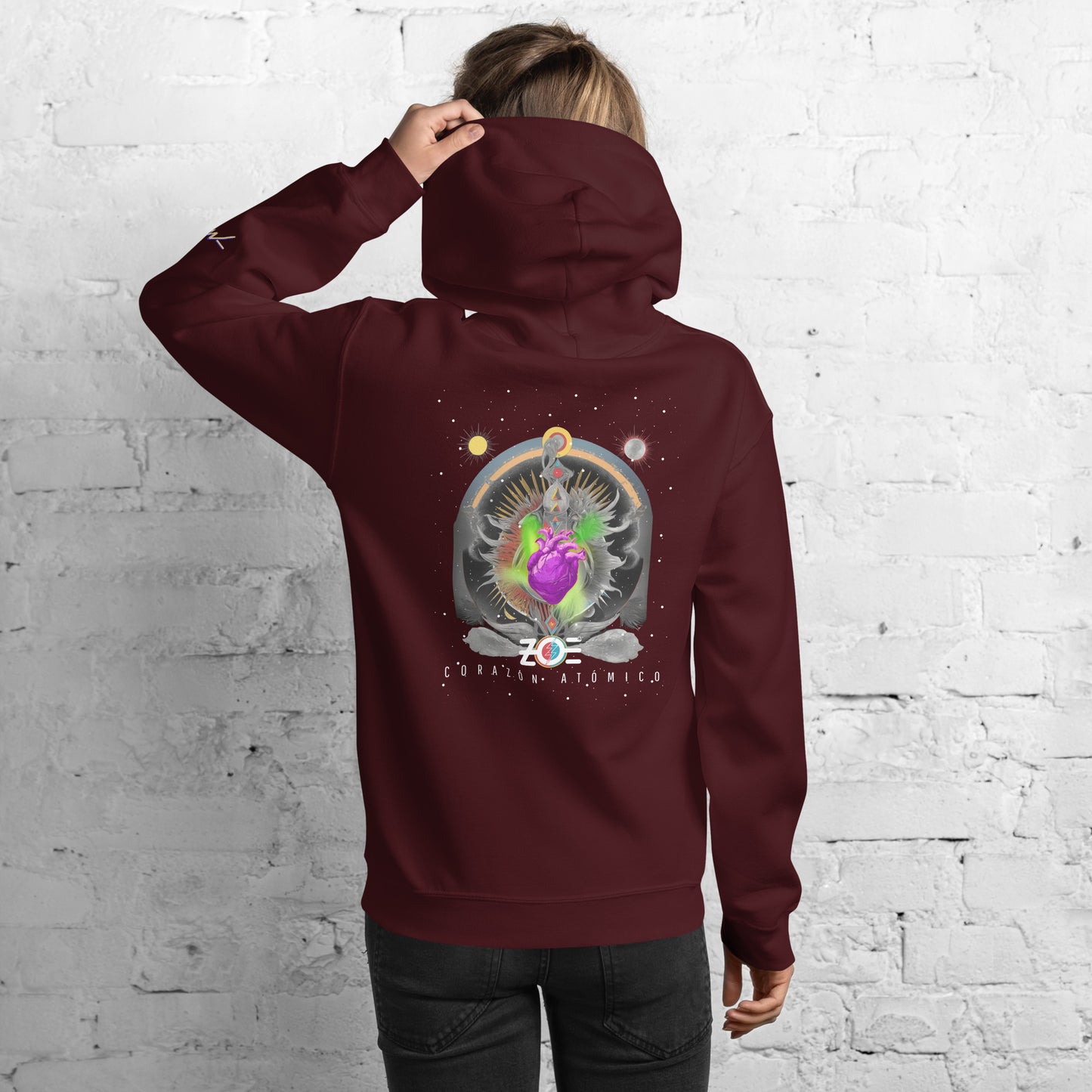 Hoodie Harmony Style: Corazón Atómico - Zoé