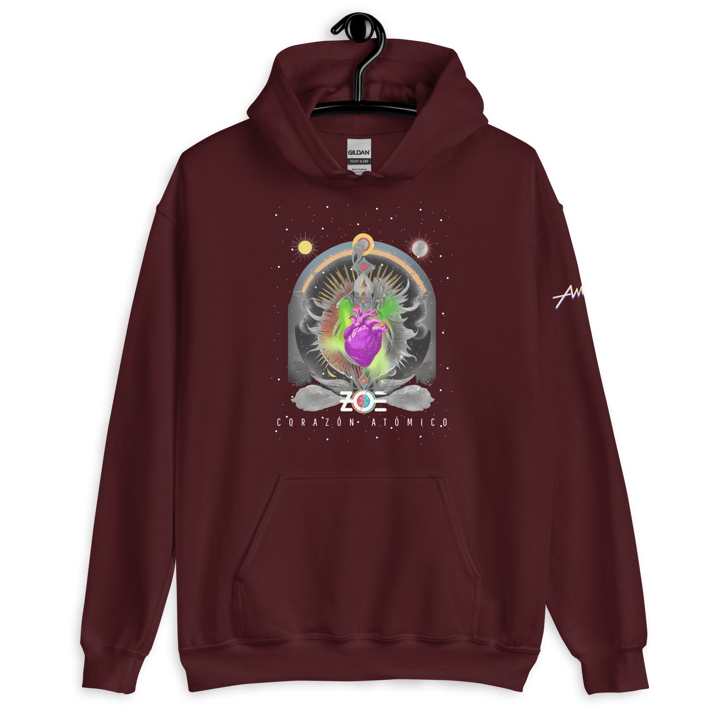 Hoodie Core Vibes: Corazón atómico - Zoé