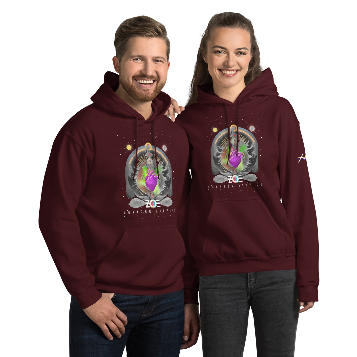 Hoodie Core Vibes: Corazón atómico - Zoé