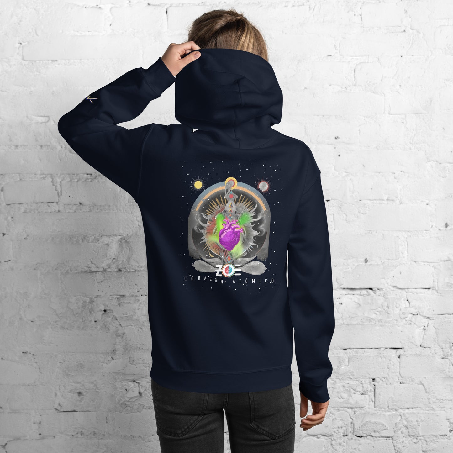 Hoodie Harmony Style: Corazón Atómico - Zoé