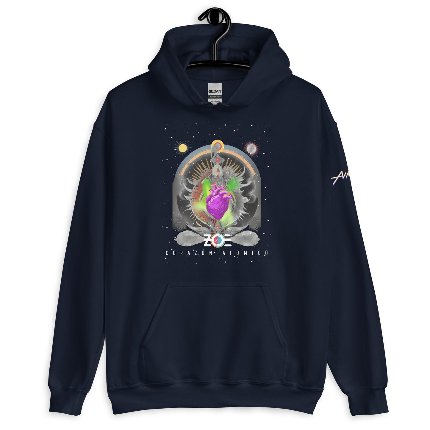 Hoodie Core Vibes: Corazón atómico - Zoé
