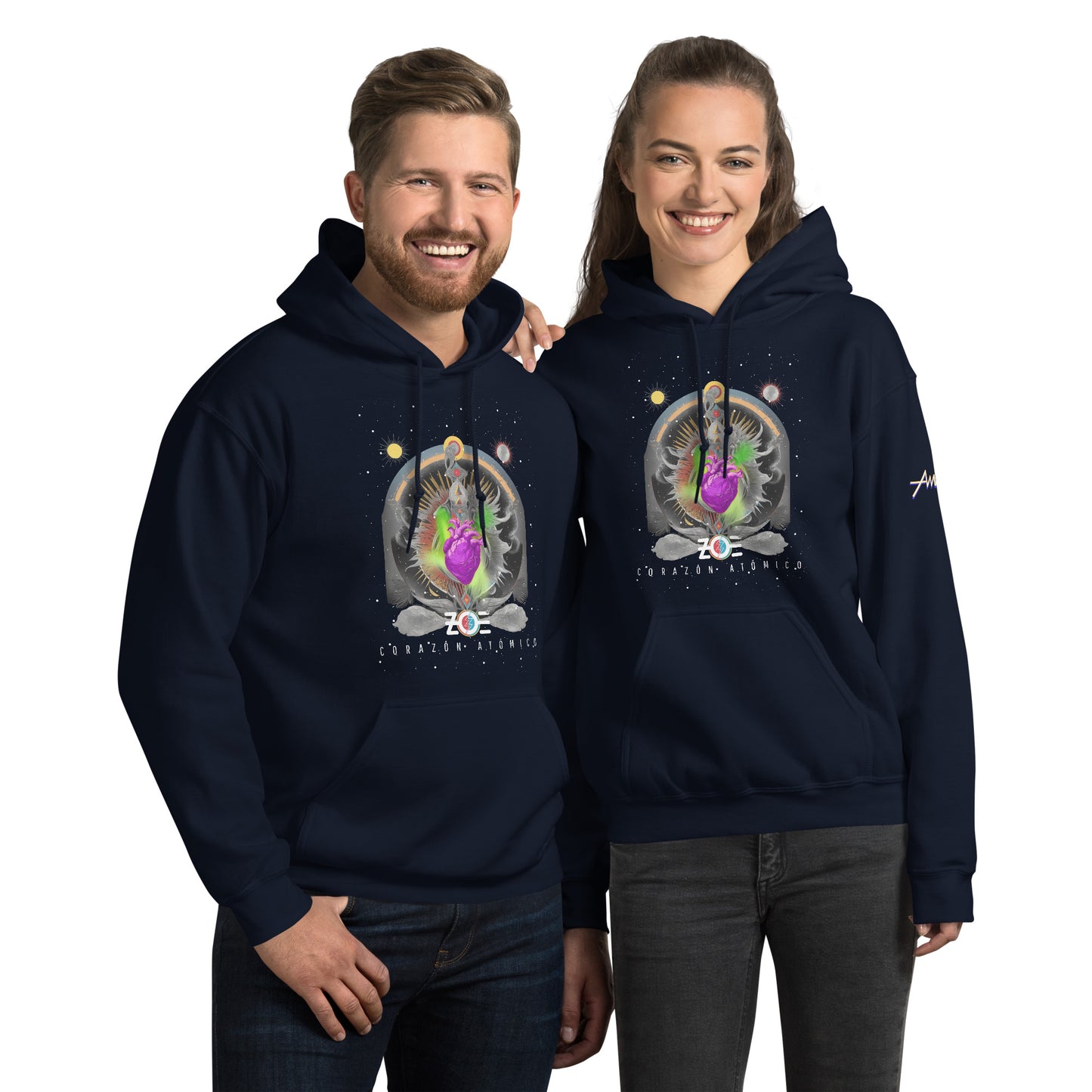 Hoodie Core Vibes: Corazón atómico - Zoé