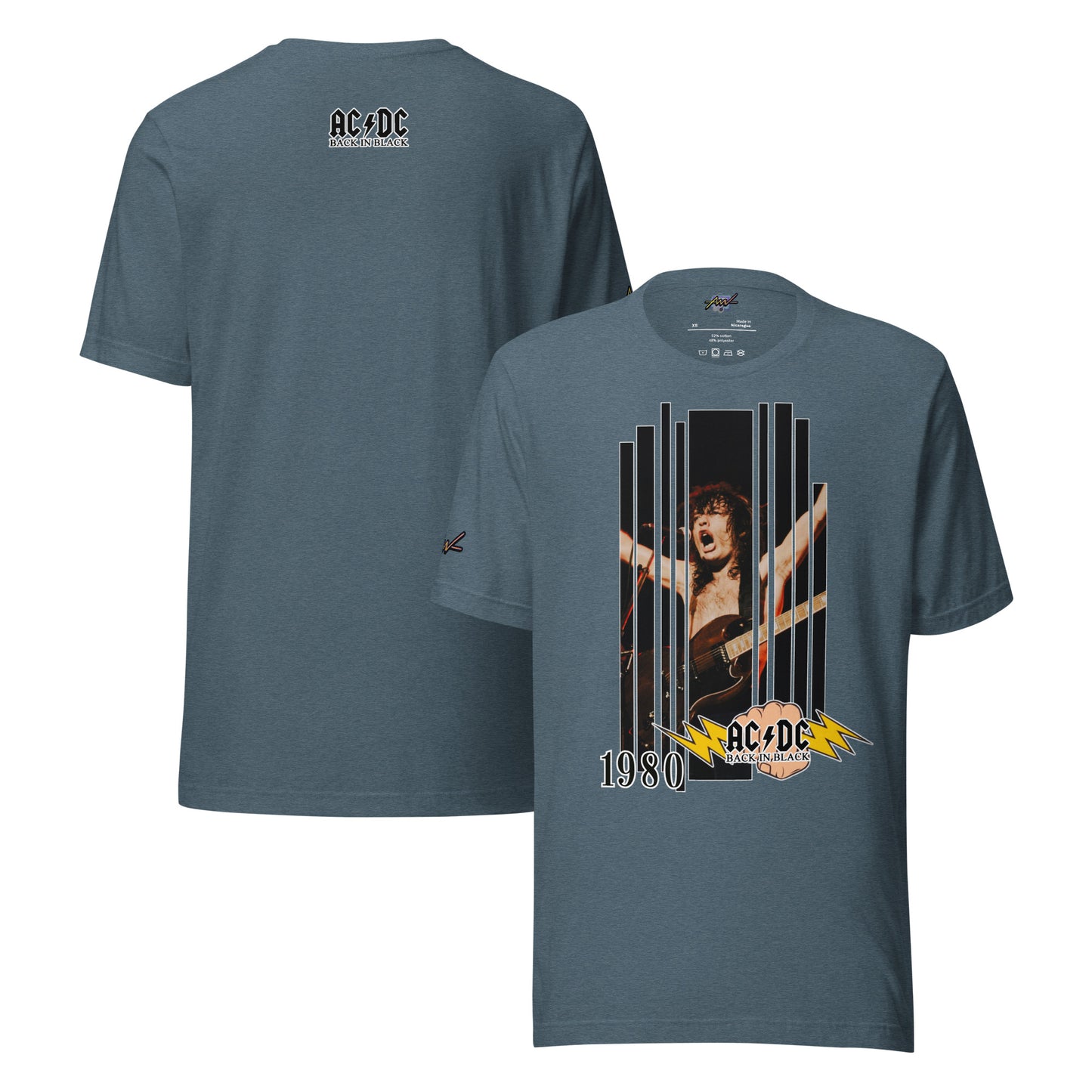 Playera Harmony Style: "Back in black Bon Scott 1980" - AC/DC