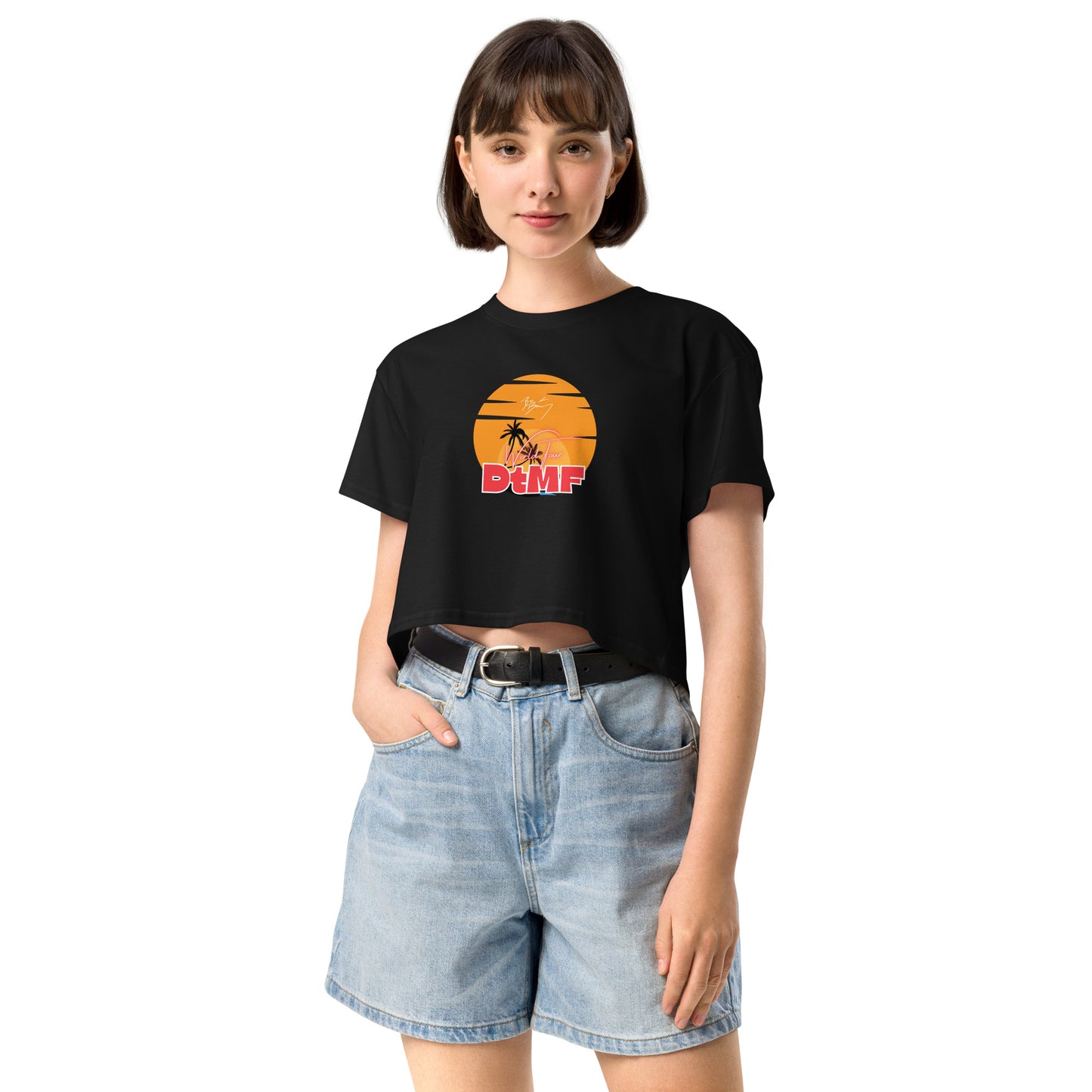 Playera DELUXE: "DfMF World Tour Sol" (Crop top) - Bad Bunny