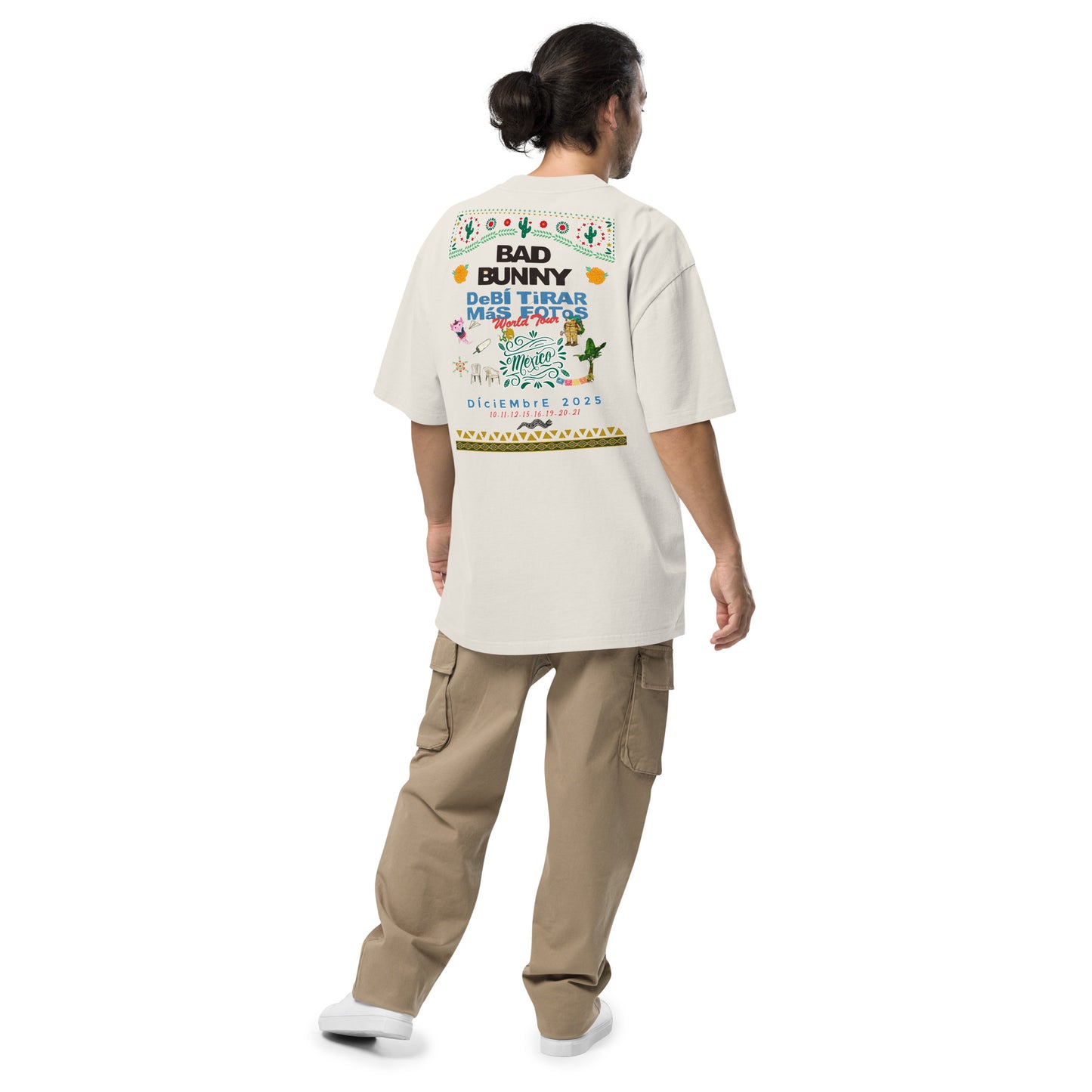 Playera DELUXE: "DfMF World Tour México 2025" Oversize - Bad Bunny