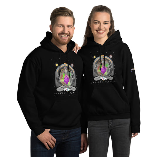 Hoodie Core Vibes: Corazón atómico - Zoé